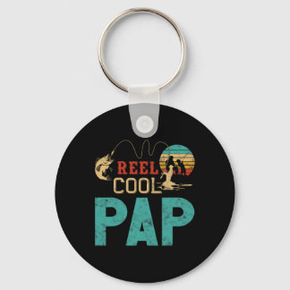 Reel Cool Pap Fishing Father’s Day Gift For Fisher Keychain