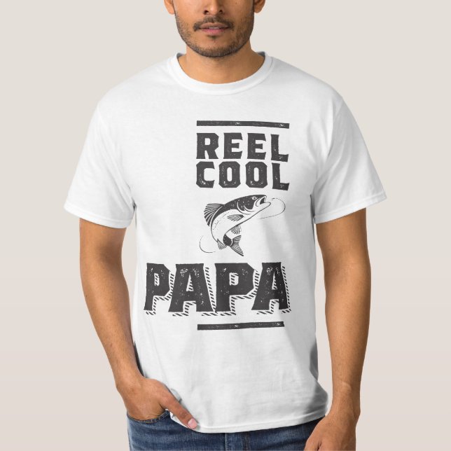 Reel Cool Papa - Father's Day Gift T-Shirt (Front)