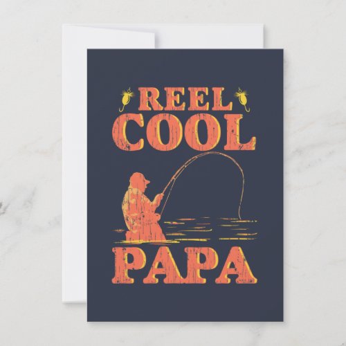 Reel Cool Papa Fishing Dad Fathers Day Card