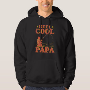 Reel Cool Papa Fishing Lover Dad Birthday Gag Hoodie