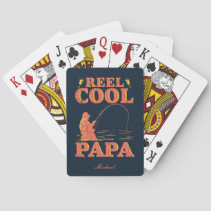 Reel Cool Papa Funny Fishing Father's Day Poker Cards