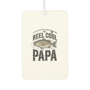 Reel Cool Papa Vintage Fishing Vector Design_1 Air Freshener
