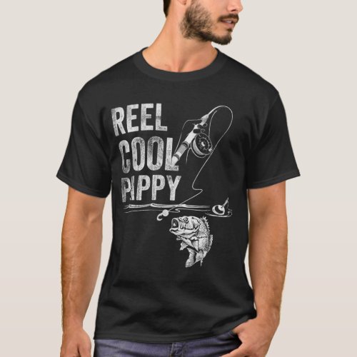 Reel Cool Pappy Fish Fishing Fathers Day T_Shirt