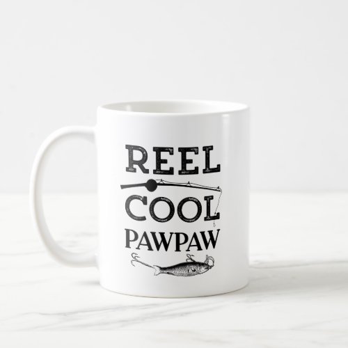 Reel Cool Pawpaw Funny Fishing Pun Grandpa Mens Coffee Mug