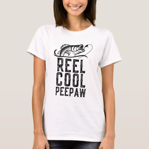 Reel Cool Peepaw Fishing Funny Grandpa Gift Christ T_Shirt