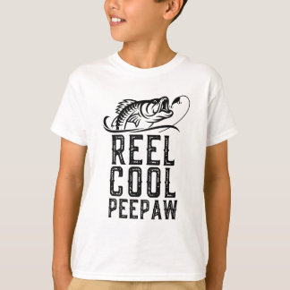 Reel Cool Peepaw Fishing Funny Grandpa Gift Christ T-Shirt
