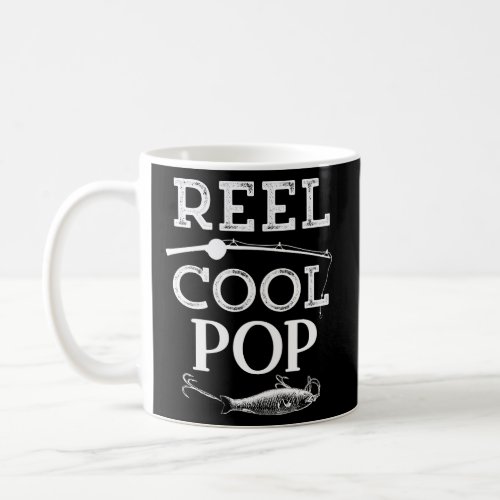 Reel Cool Pop Funny Fishing Pun Grandpa Mens  Coffee Mug