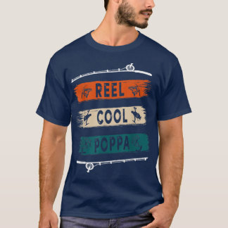 Reel Cool Poppa Fisherman Funny Fishing Tee
