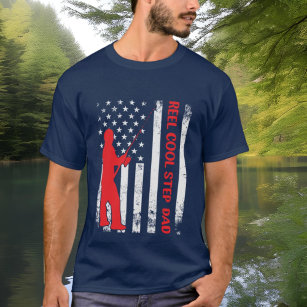 Fishing Rod American Flag and Reel Women's T-Shirt