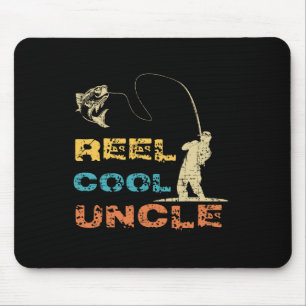 Reel Cool Uncle Fisherman Vintage Father's Day Fis Mouse Pad