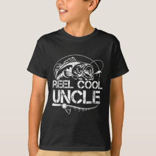 Reel Cool Uncle Fishing Daddy Fathers Day Dad For  T-Shirt