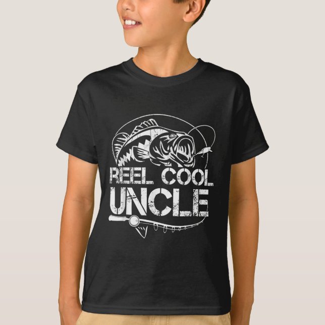 Reel Cool Uncle Fishing Daddy Fathers Day Dad For  T-Shirt (Front)