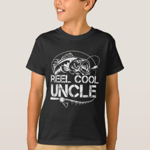 Reel Cool Uncle Fishing Daddy Fathers Day Dad Gift T-Shirt