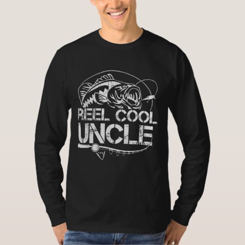 Reel Cool Uncle Fishing Daddy Fathers Day Dad Gift T_Shirt