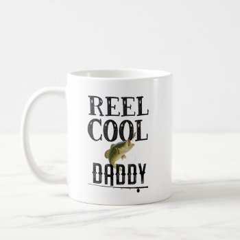 Reel Dad's Fish Funny Pun Fathers Day Fishing Gift Coffee Mug by WorksaHeart at Zazzle