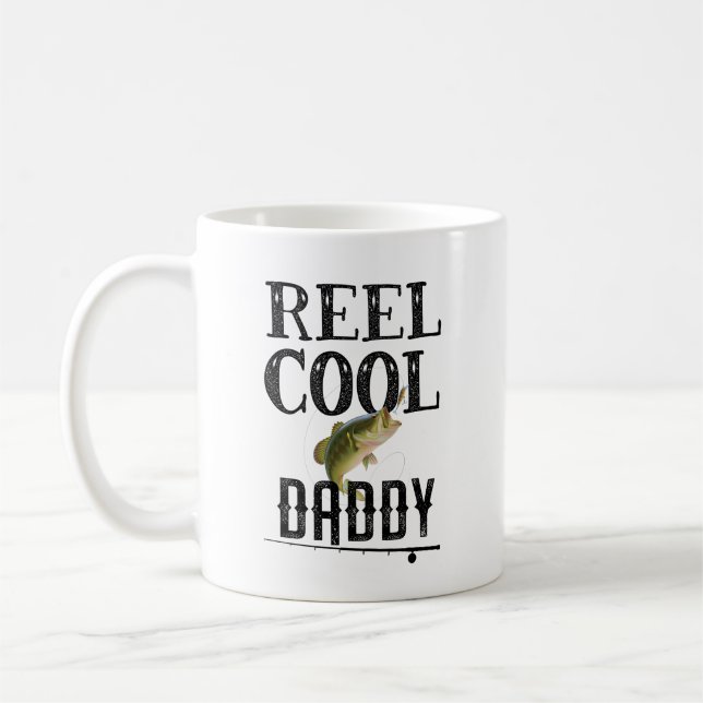 Reel Dad's Fish Funny Pun Fathers Day Fishing Gift Coffee Mug (Left)