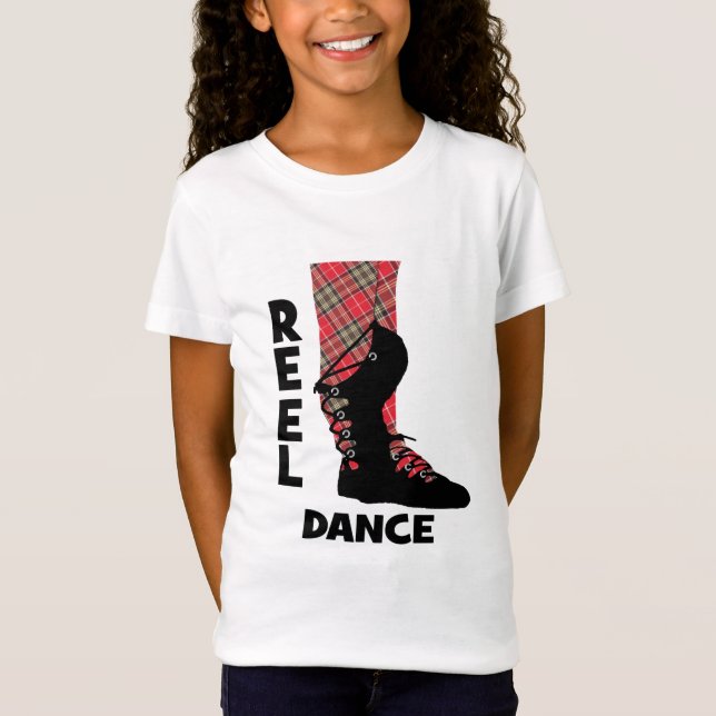 Reel Dance Scottish Country Dance Themed T-Shirt (Front)