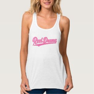 Reel Drama Doll Pink Chicks Who Fish Funny Fishing Tank Top