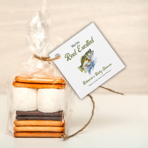Reel Excited Big Fish Fisherman Baby Shower Favor Tags