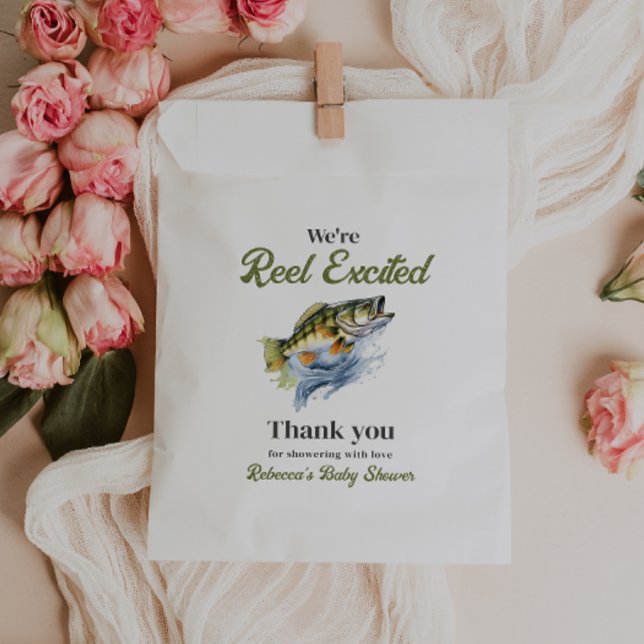 Reel Excited Big Fish Little Fisherman Baby Shower Favor Bag (Creator Uploaded)