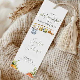 Reel Excited Fisherman Baby Shower Table Number Bookmarks