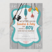 Little Fisherman Fishing Baby Shower Invitation