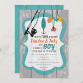 Reel Excited Fishing Baby Shower Invitation (Front/Back)