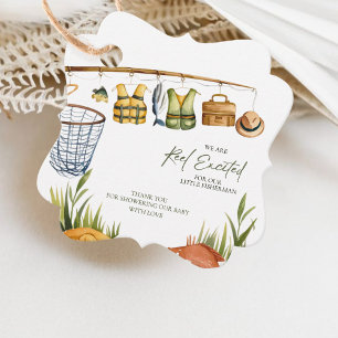 Reel Excited Fishing Baby Shower Thank You Favor Tags