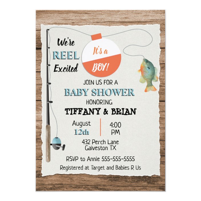 fishing themed baby shower invitations