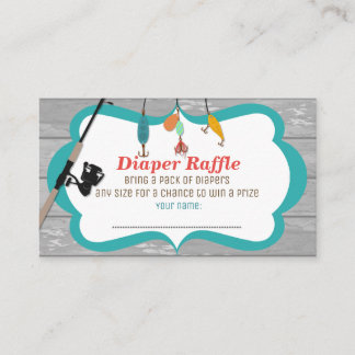 Reel Excited Fishing Matching Diaper Raffle Cards