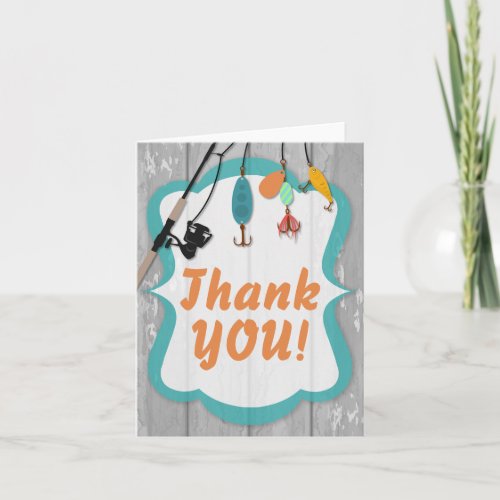 Reel Excited Fishing Matching Party Thank You Card