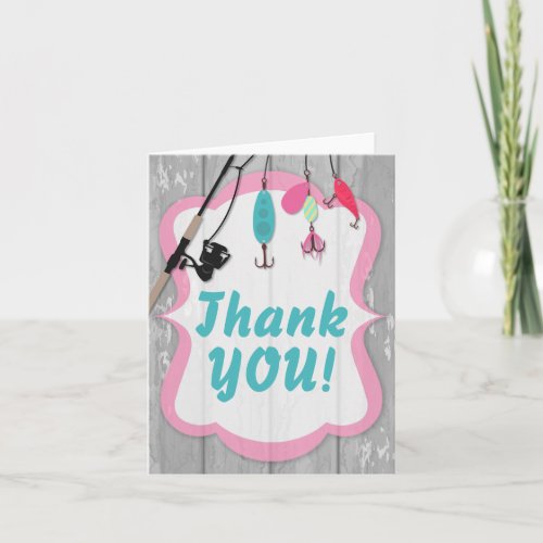 Reel Excited Fishing Matching Party Thank You Card