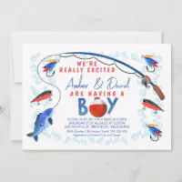 Personalized Fishing Baby Shower Invitation We're Reel Excited