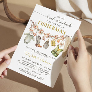 Reel Excited Little Fisherman Baby Shower Invitation