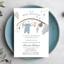 Reel Excited Little Fisherman Fishing Baby Shower