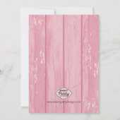 Reel Excited Pink Girl Fishing Birthday Invitation (Back)
