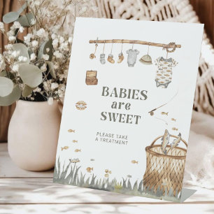 Reel Fun Fishing Babies Are Sweet Pedestal Sign