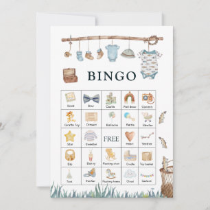 Reel Fun Fishing Baby Shower Bingo Game