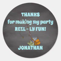 Reel Excited Fishing Baby Shower Party Favor Tags, Zazzle
