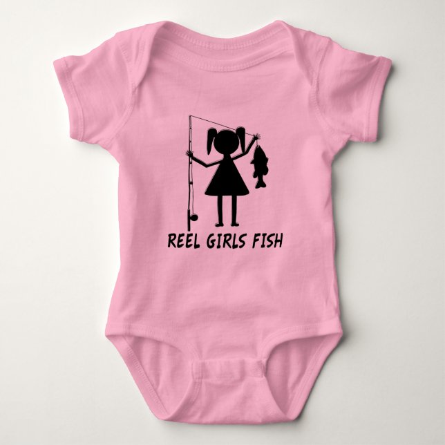 REEL GIRLS FISH BABY BODYSUIT (Front)