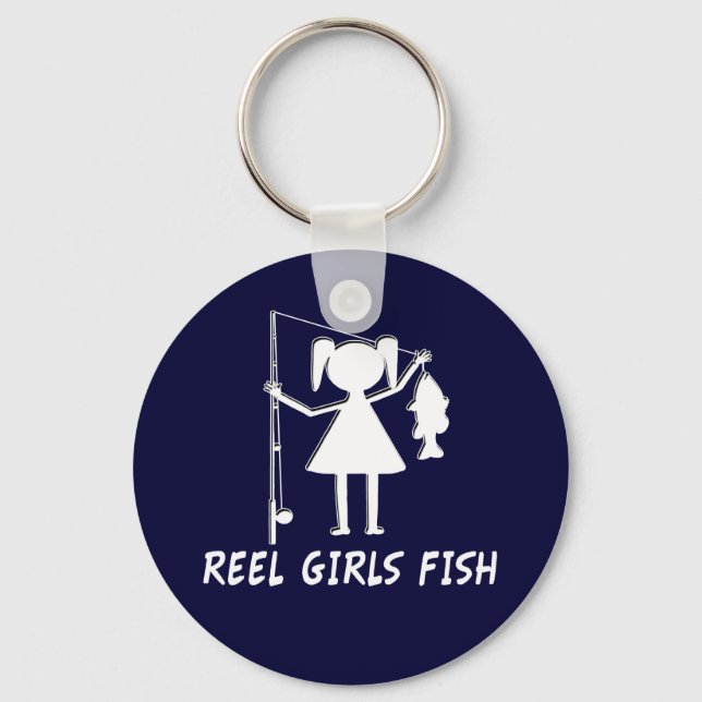 REEL GIRLS FISH! KEYCHAIN (Front)