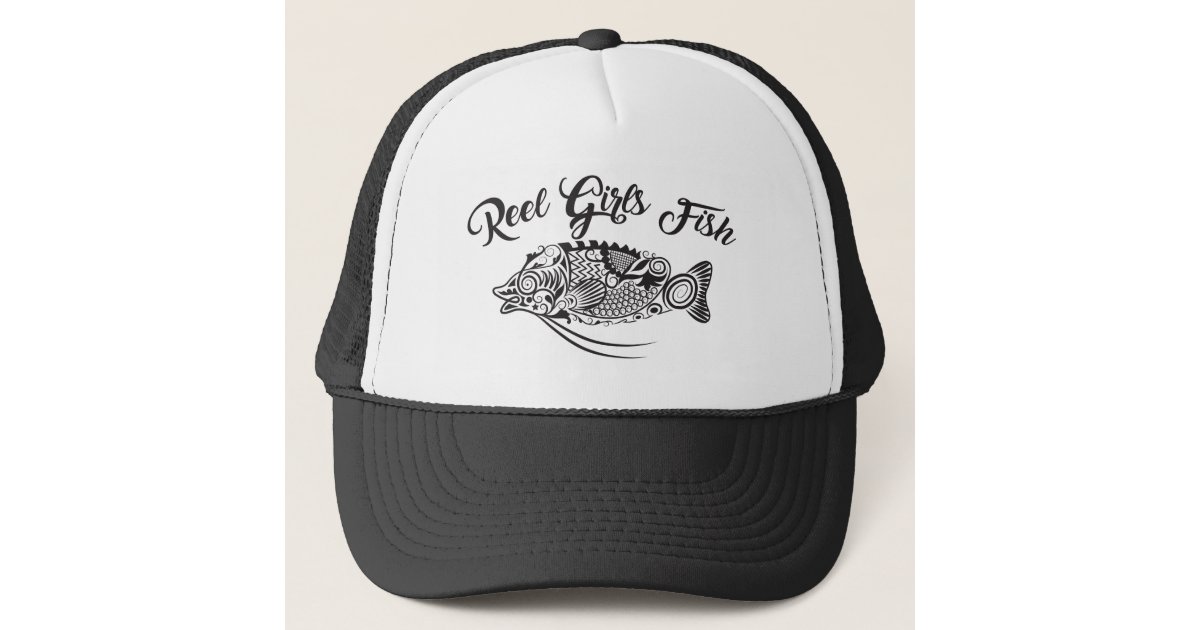 Get Reel - Little Girls Fishing Trucker Hat