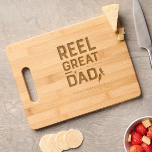 Reel Great Dad Father's Day Personalized Engraved Cutting Board