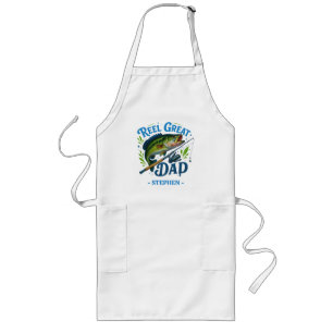 Reel Great Dad – Fishing Rod and Fish Long Apron