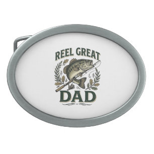Reel Great Dad Vintage Fishing Father’s Day Belt Buckle