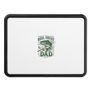 Reel Great Dad Vintage Fishing Father Shirt Design Hitch Cover