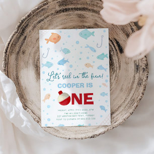 Reel In the Fun Fishing 1st Birthday Invitation