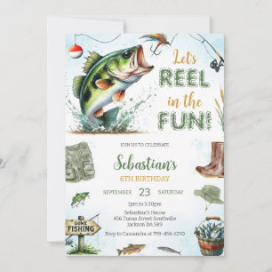Reel in the Fun Fishing Birthday Invitation