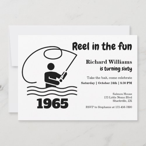 Reel in the Fun Modern Fisherman 60th Birthday