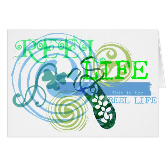 Reel Life in Blue Cards (Front Horizontal)